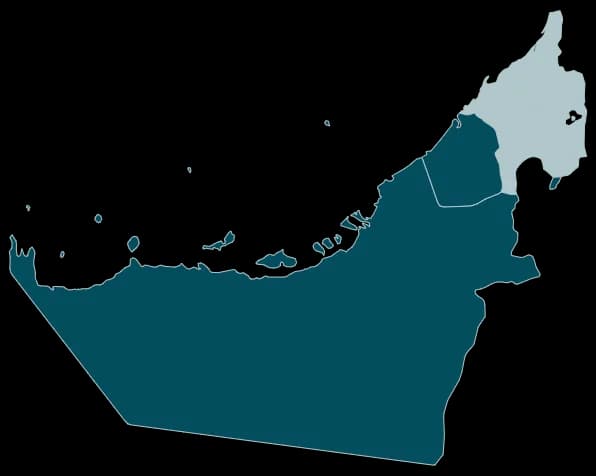 UAE Map showing selected location